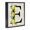 Stupell Industries E with Lemon Letter Framed Giclee Wall Art Design by Creatif Belle